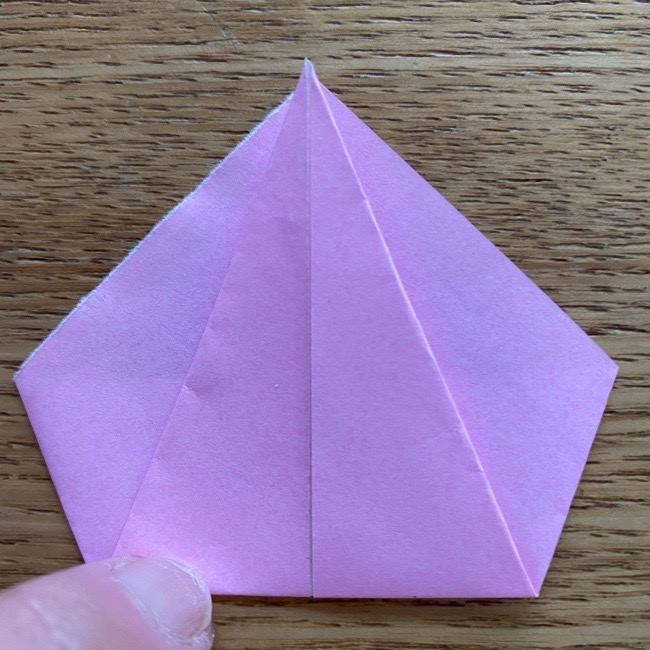 桜の折り紙 切らないで立体的で簡単な折り方作り方6