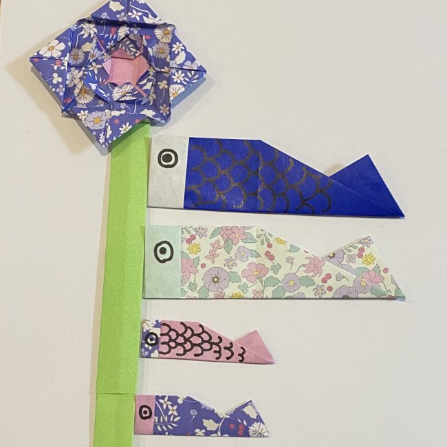 鯉のぼりの折り紙 3歳児(年少)の幼児の製作にも☆超簡単な折り方作り方を紹介