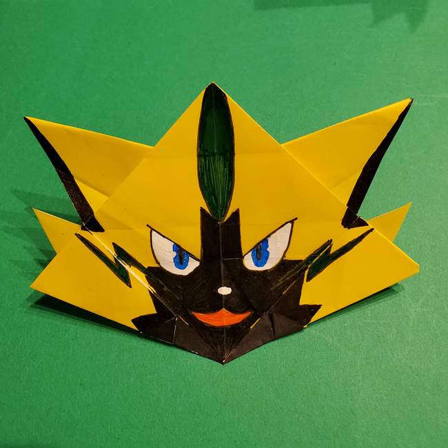 ポケモンの折り紙ゼラオラの作り方折り方は簡単 幻のポケットモンスター 子供と楽しむ折り紙 工作