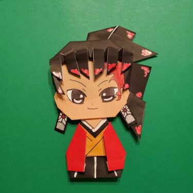 きめつのやいば折り紙 煉獄杏寿郎 きょうじゅろう の折り方作り方 簡単かわいい鬼滅の刃キャラクター 子供と楽しむ折り紙 工作