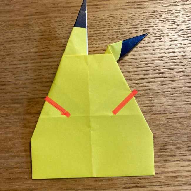 ピカチュウの指人形の折り紙＊折り方作り方 (22)