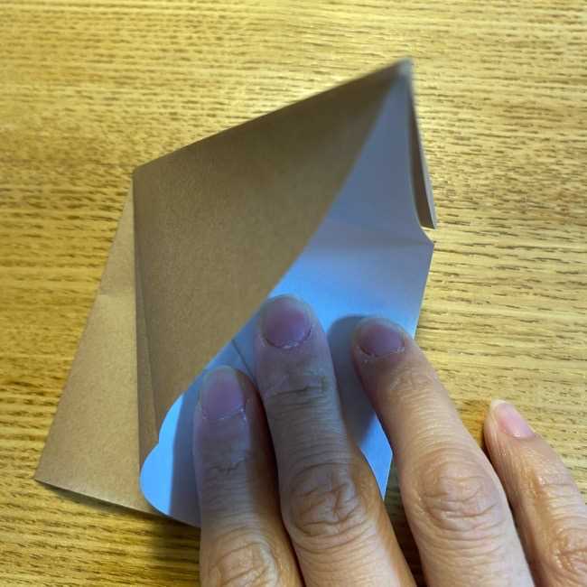 ポケモンの折り紙 モクローの折り方作り方 (8)
