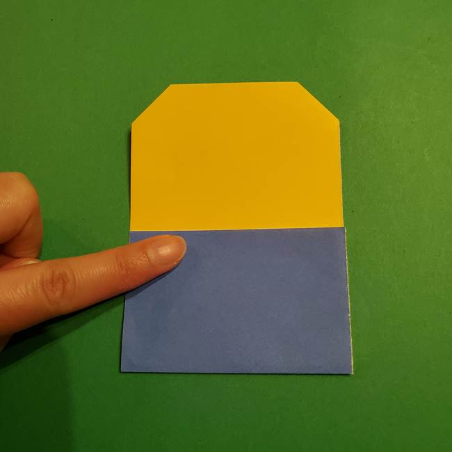 ミニオンの折り紙 折り方(平面)1(7)