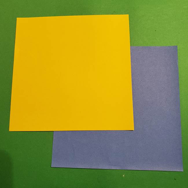ミニオンズの折り紙(平面のボブ・ケビン)用意するもの(1)