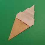 子供が喜ぶ折り紙 ソフトクリーム&コーンの簡単な折り方作り方