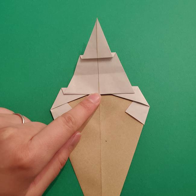 折り紙 ソフトクリーム&コーンの簡単な折り方(11)