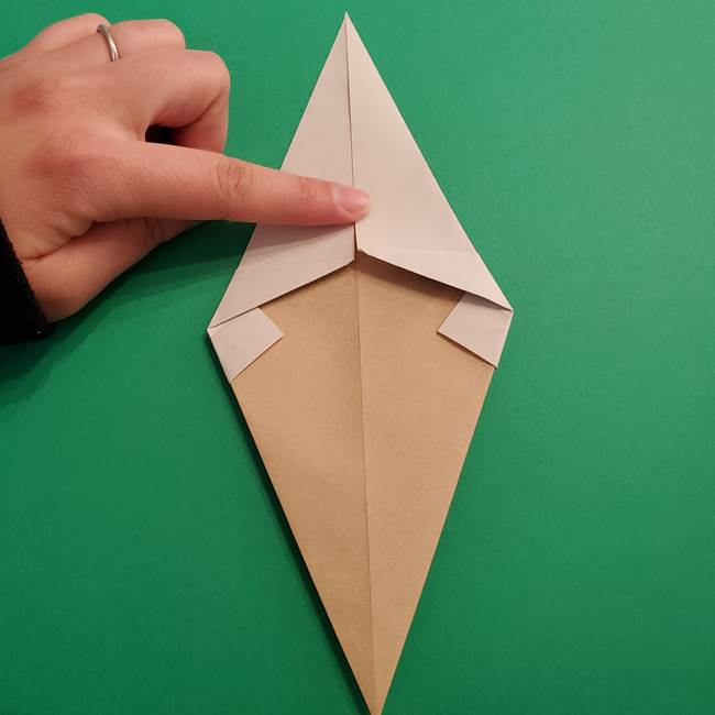 折り紙 ソフトクリーム&コーンの簡単な折り方(8)