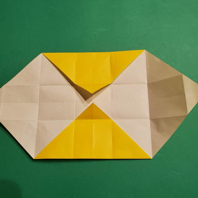 折り紙 ミニオンの立体的な箱＊折り方作り方(14)
