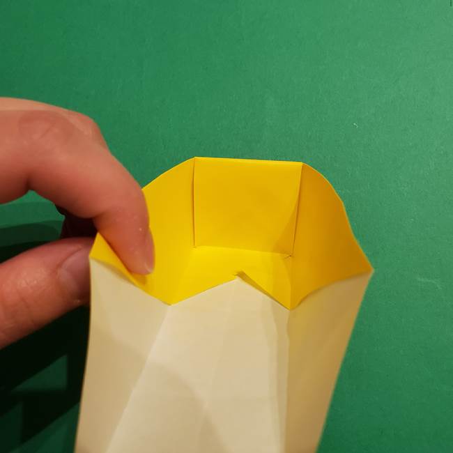 折り紙 ミニオンの立体的な箱＊折り方作り方(18)