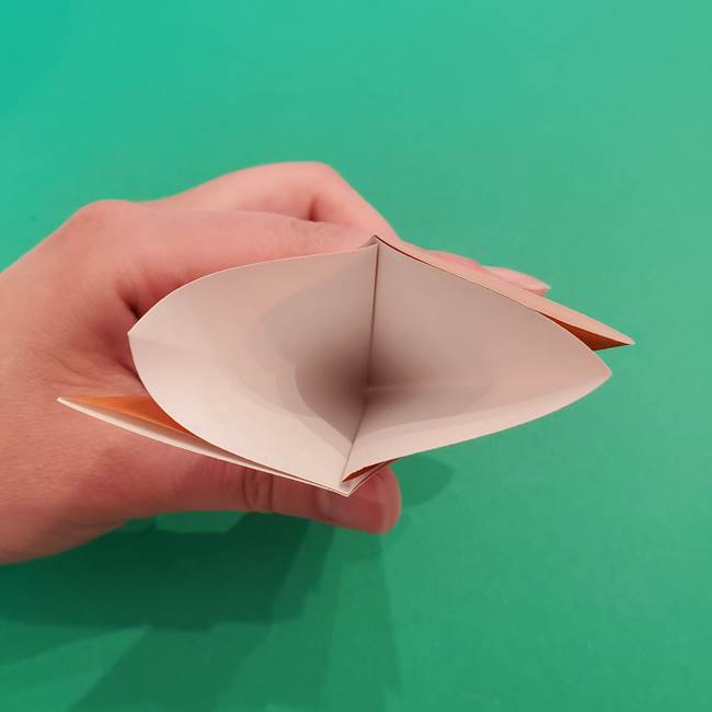 折り紙のアイスクリームコーン 立体的な折り方作り方1(12)