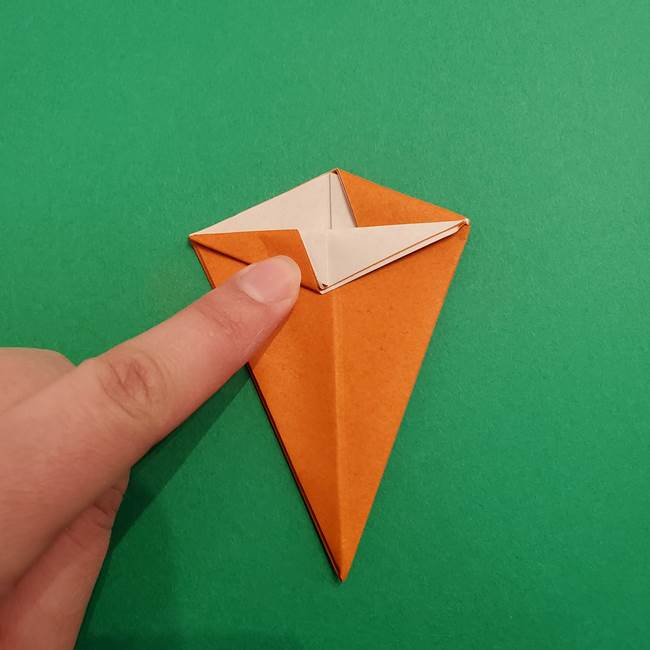 折り紙のアイスクリームコーン 立体的な折り方作り方1(20)