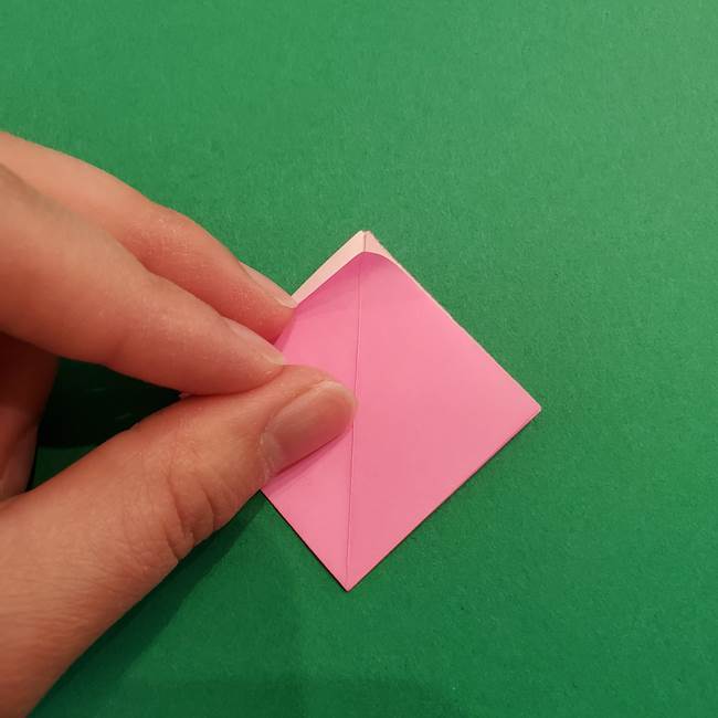 折り紙のアイスクリームコーン 立体的な折り方作り方2(10)