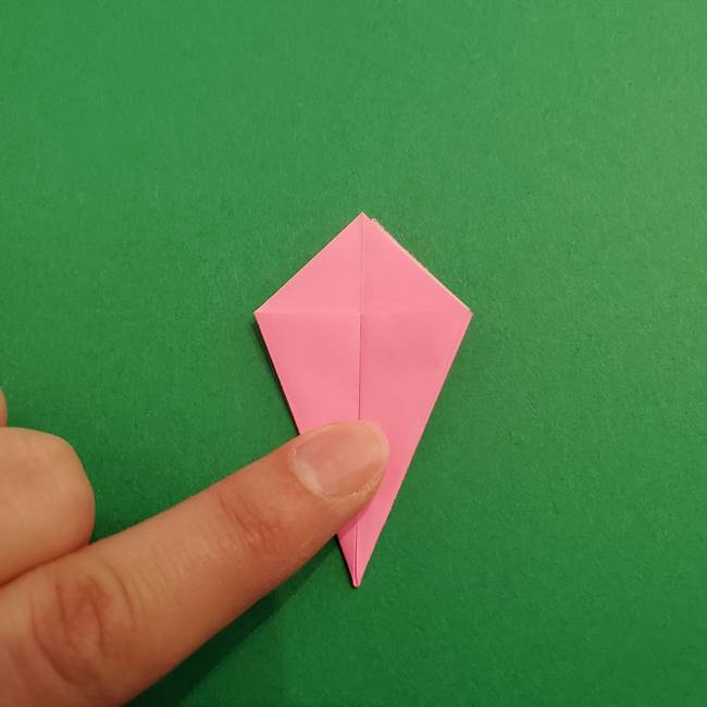 折り紙のアイスクリームコーン 立体的な折り方作り方2(12)