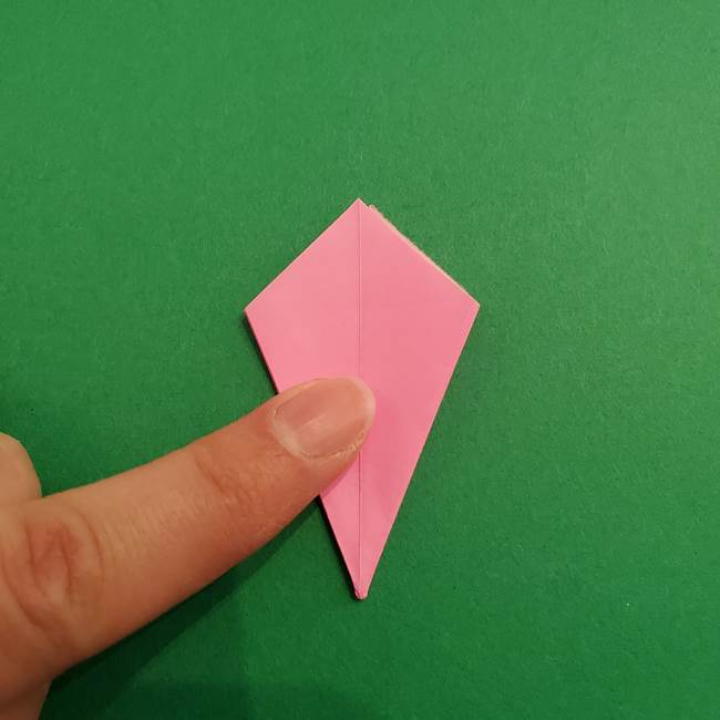 折り紙のアイスクリームコーン 立体的な折り方作り方2(19)