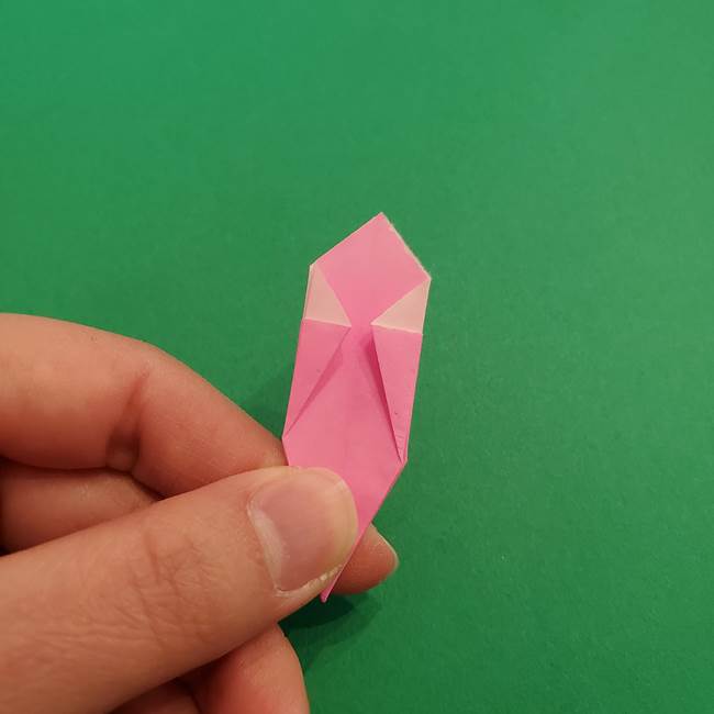 折り紙のアイスクリームコーン 立体的な折り方作り方2(24)