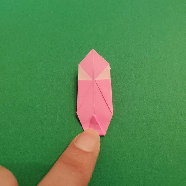 折り紙のアイスクリームコーン 立体的な折り方作り方2(26)