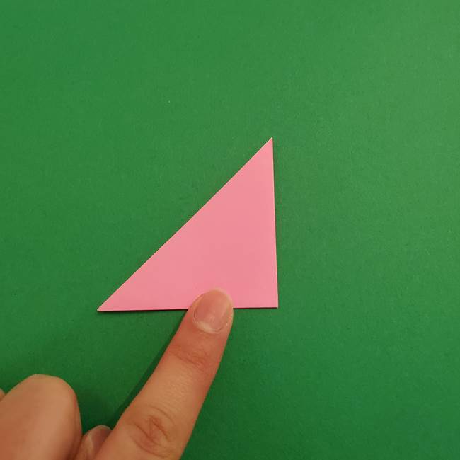 折り紙のアイスクリームコーン 立体的な折り方作り方2(3)