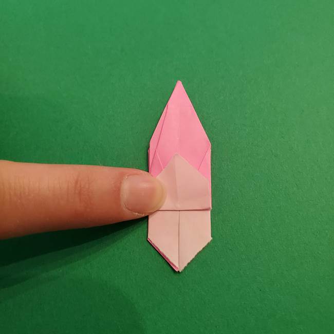 折り紙のアイスクリームコーン 立体的な折り方作り方2(32)