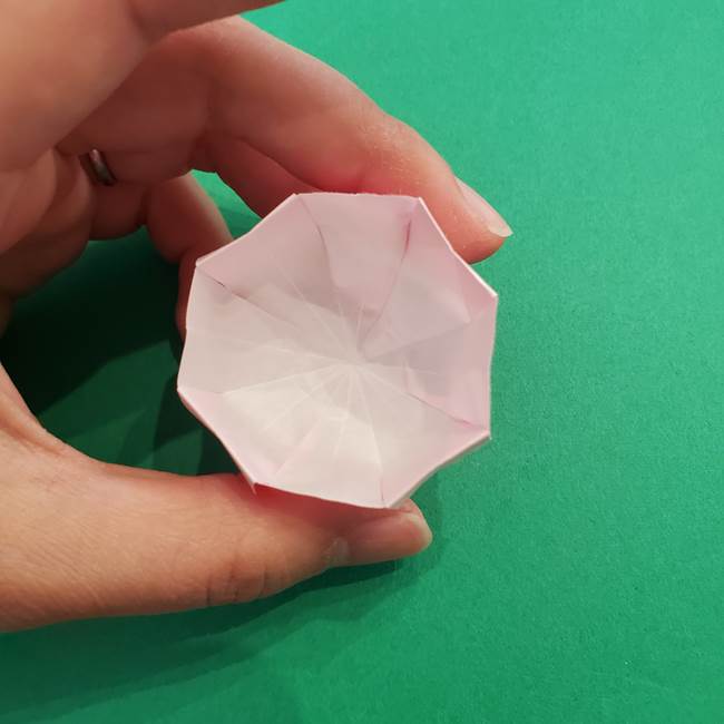 折り紙のアイスクリームコーン 立体的な折り方作り方2(35)