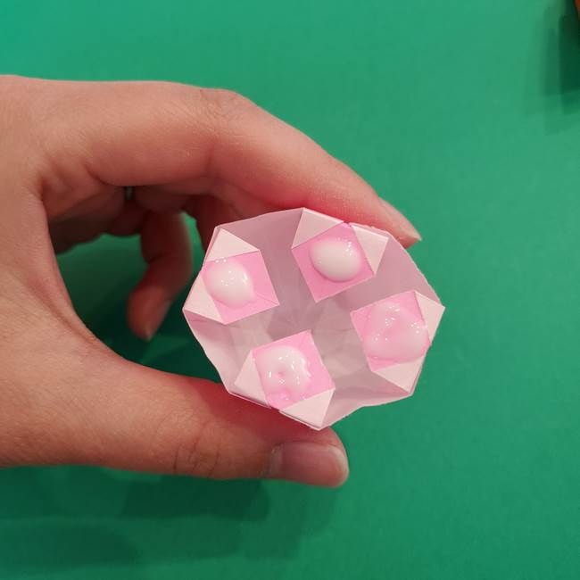 折り紙のアイスクリームコーン 立体的な折り方作り方2(37)