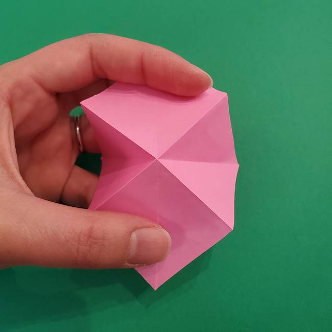 折り紙のアイスクリームコーン 立体的な折り方作り方2(8)
