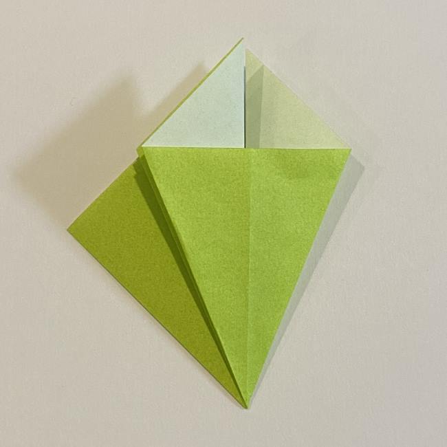 折り紙のカエル 膨らませる折り方(少し難しいので上級者向け) (10)