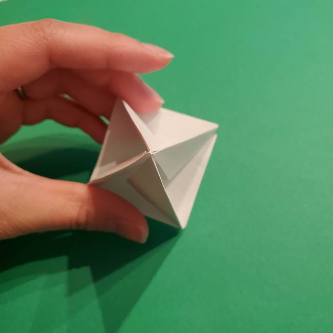 折り紙のソフトクリーム(立体)の折り方作り方(35)