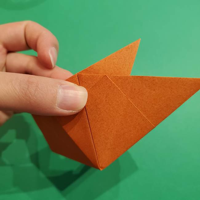 折り紙のソフトクリーム(立体)の折り方作り方コーン(21)
