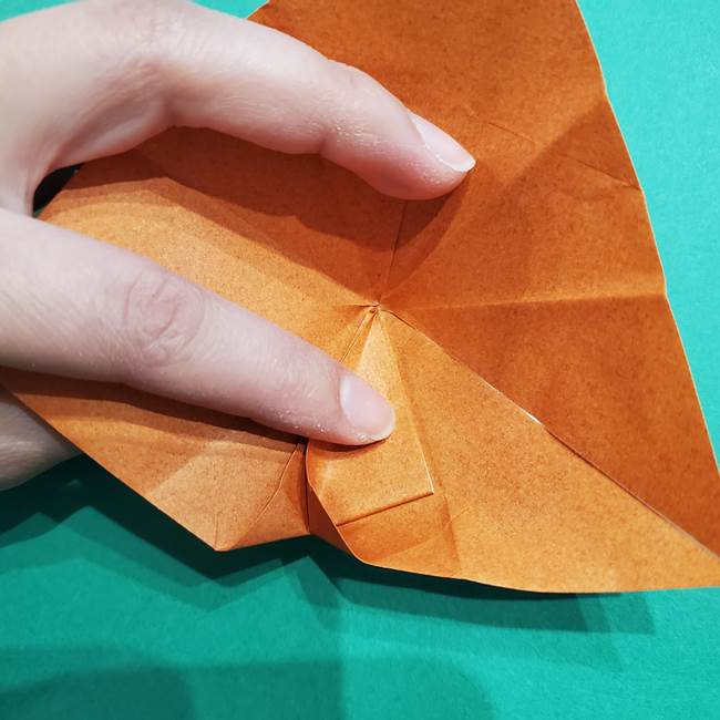 折り紙のソフトクリーム(立体)の折り方作り方コーン(22)