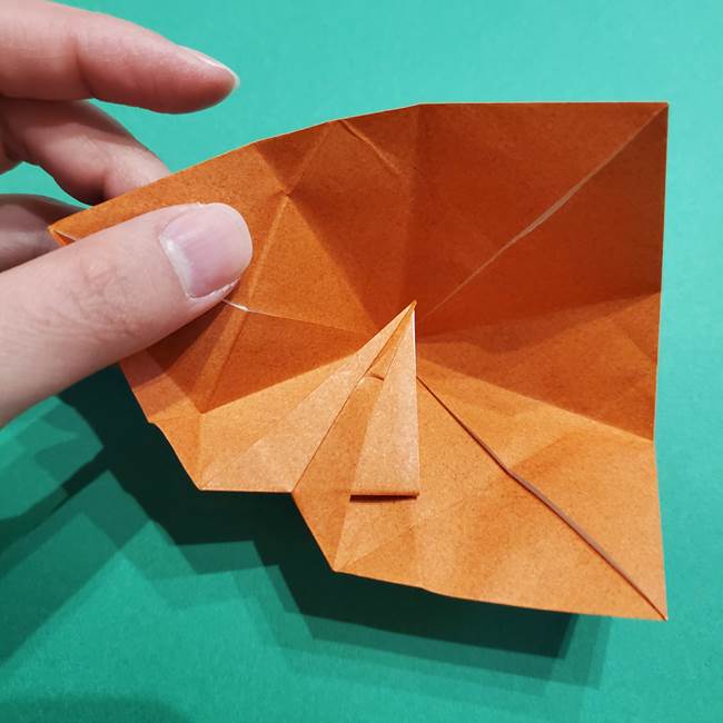 折り紙のソフトクリーム(立体)の折り方作り方コーン(26)
