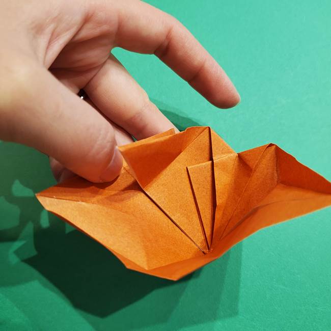 折り紙のソフトクリーム(立体)の折り方作り方コーン(30)
