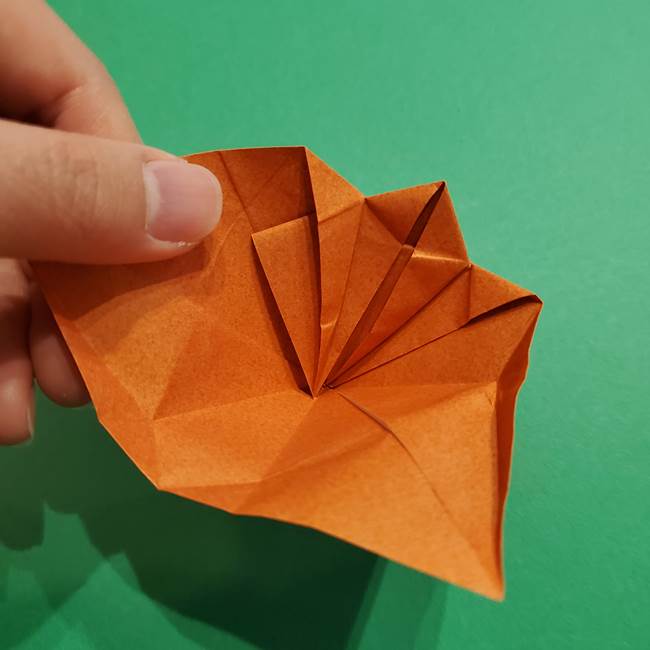 折り紙のソフトクリーム(立体)の折り方作り方コーン(31)