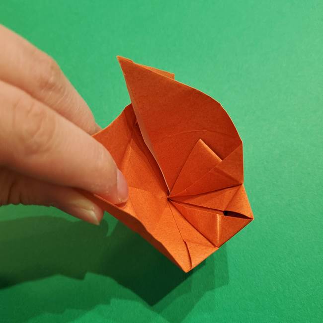 折り紙のソフトクリーム(立体)の折り方作り方コーン(32)