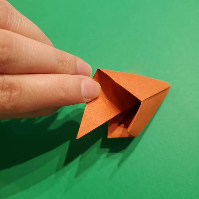 折り紙のソフトクリーム(立体)の折り方作り方コーン(34)