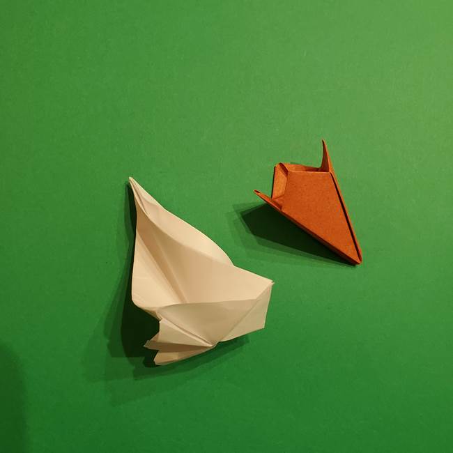 折り紙のソフトクリーム(立体)の折り方作り方コーン(37)