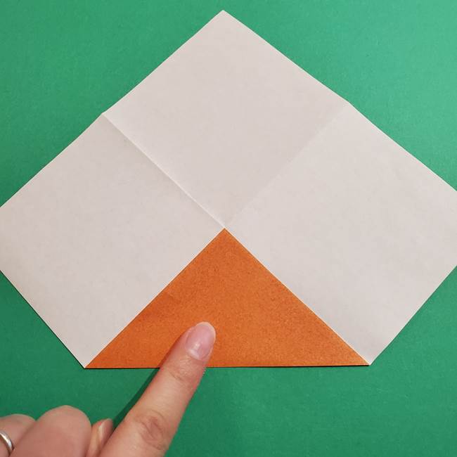 折り紙のソフトクリーム(立体)の折り方作り方コーン(5)