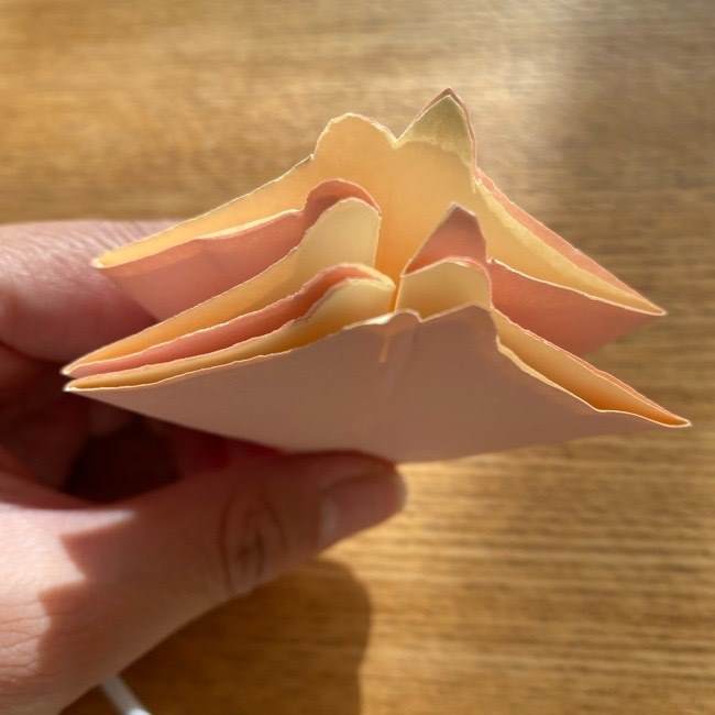 桜の折り紙 メッセージカードの折り方作り方 (24)