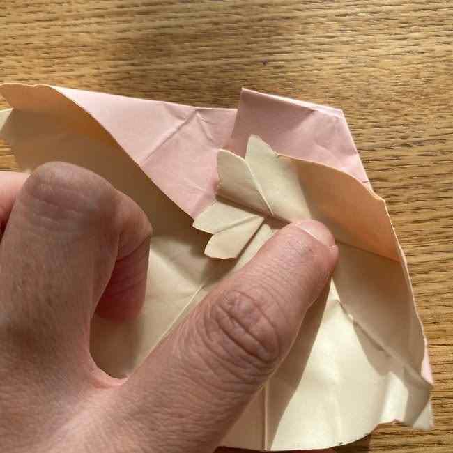 桜の折り紙 メッセージカードの折り方作り方 (36)