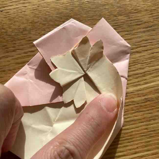 桜の折り紙 メッセージカードの折り方作り方 (39)