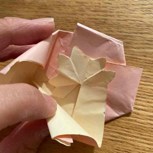 桜の折り紙 メッセージカードの折り方作り方 (42)