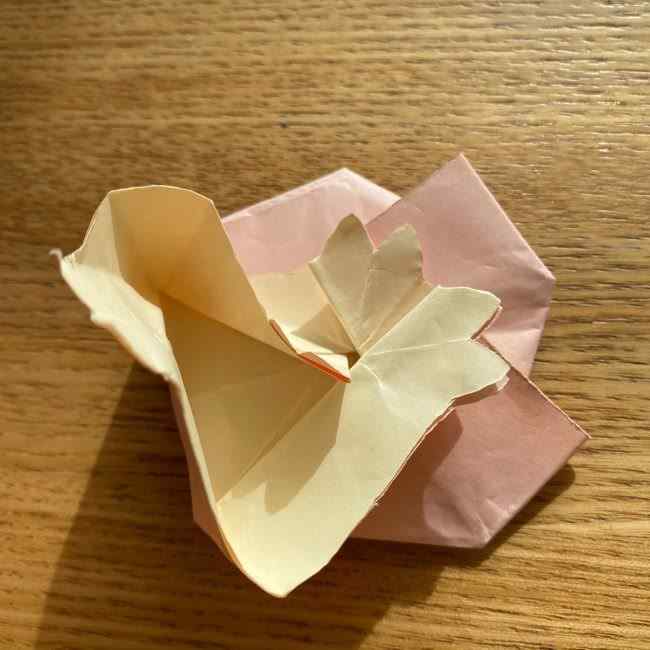 桜の折り紙 メッセージカードの折り方作り方 (44)