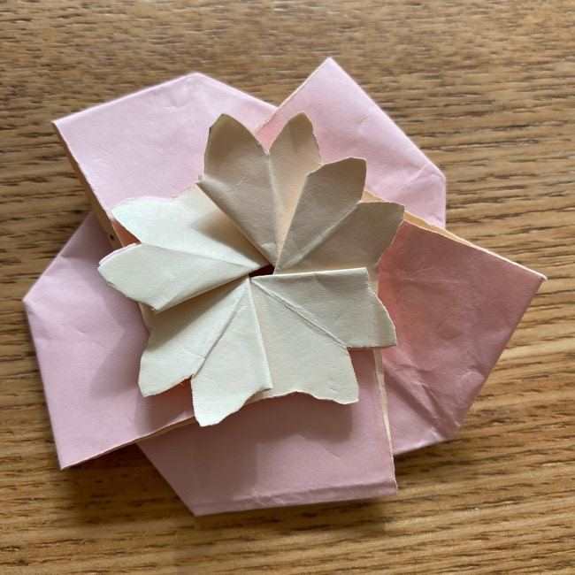 桜の折り紙 メッセージカードの折り方作り方 (46)