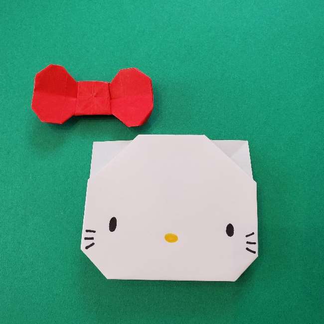 折り紙のキティーちゃんの折り方 簡単かわいい猫キャラクター 子供と楽しむ折り紙 工作