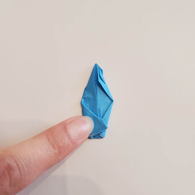 「朝顔(あさがお)のつぼみの折り紙 簡単な作り方折り方」(26)