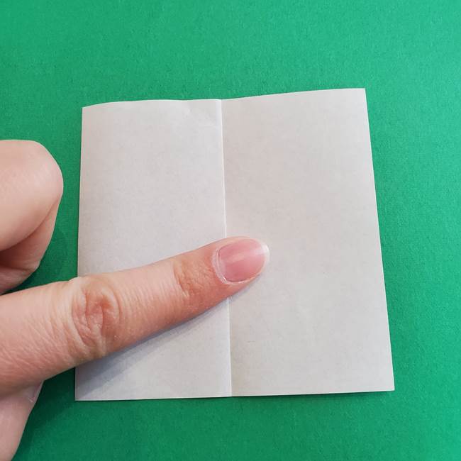 「朝顔(あさがお)のつぼみの折り紙 簡単な作り方折り方」(3)