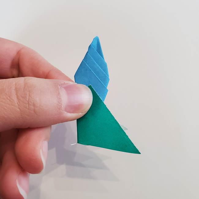 「朝顔(あさがお)のつぼみの折り紙 簡単な作り方折り方」(31)