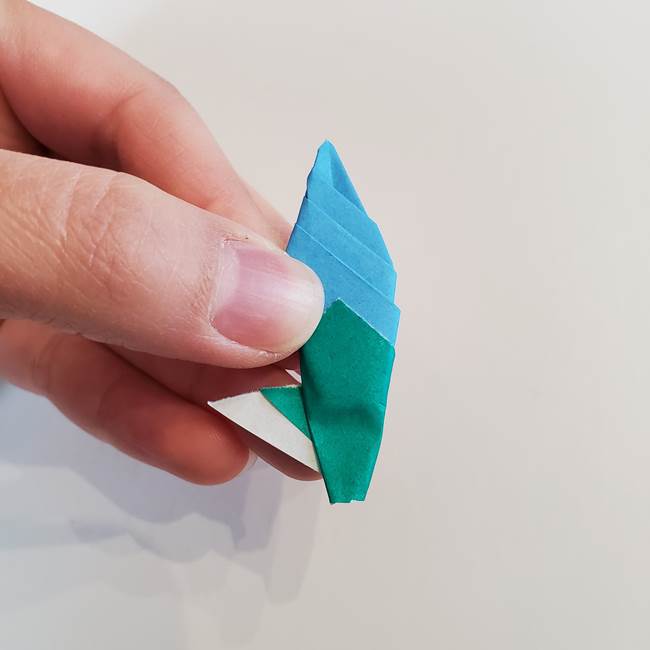 「朝顔(あさがお)のつぼみの折り紙 簡単な作り方折り方」(32)