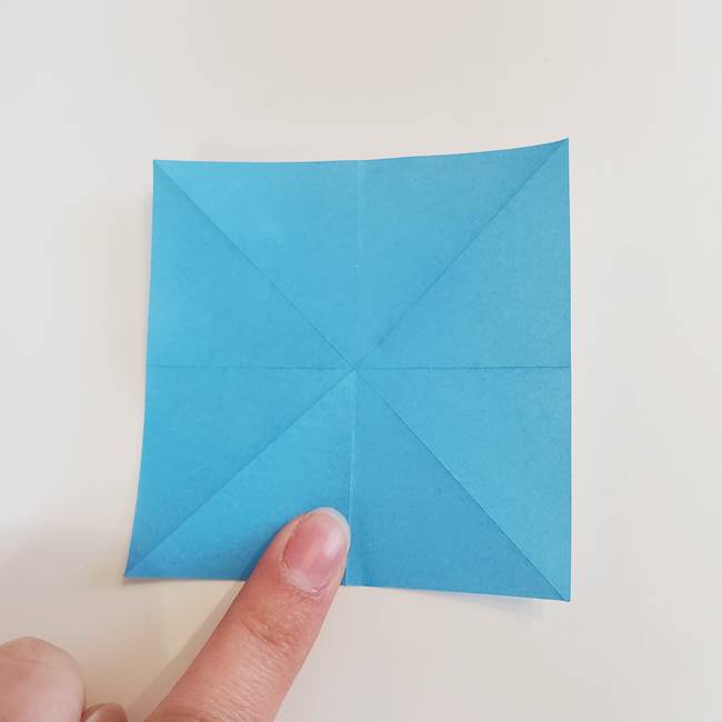 「朝顔(あさがお)のつぼみの折り紙 簡単な作り方折り方」(9)
