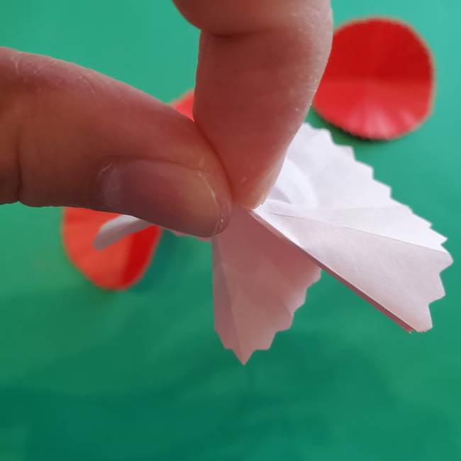 カーネーションの折り紙 本格的でリアルな花の作り方①花(19)