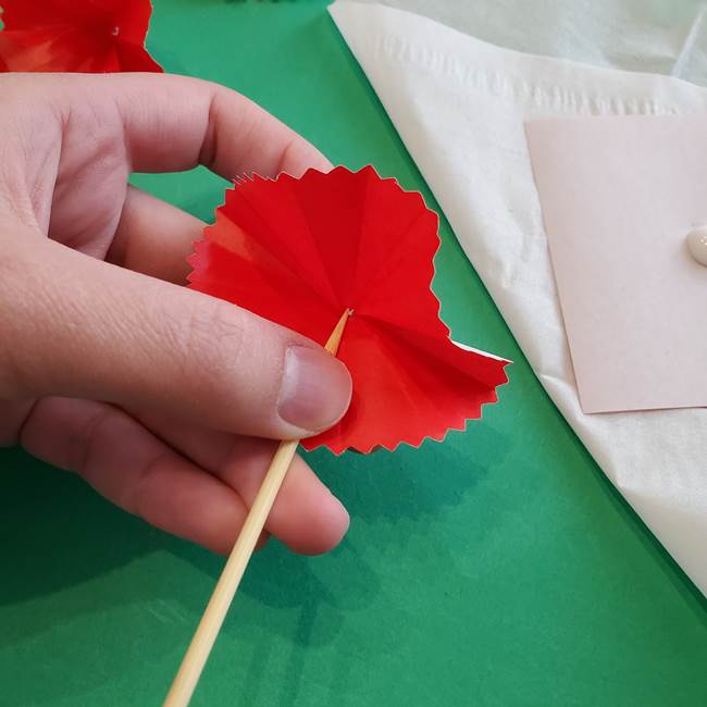 カーネーションの折り紙 本格的でリアルな花の作り方①花(22)